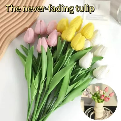 Tulip Artificial Bouquet Flower Wedding Outdoor Home Garden Bouquet Party Decorative Plant Valentine'S Day,Thanksgiving,Christma