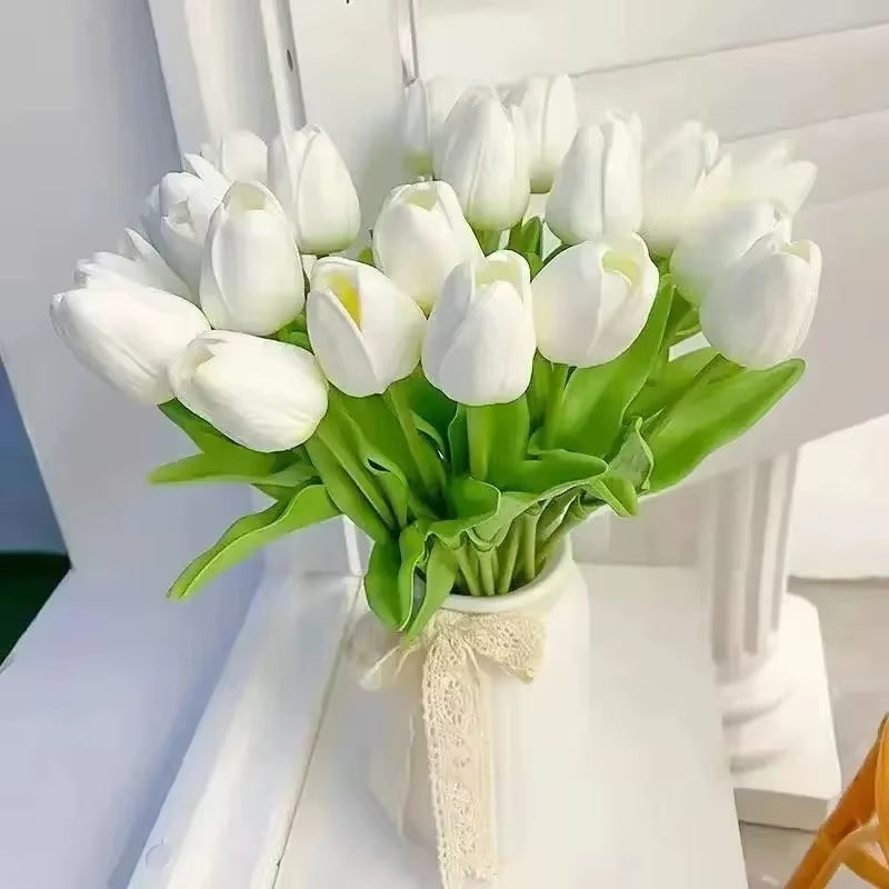 Tulip Artificial Bouquet Flower Wedding Outdoor Home Garden Bouquet Party Decorative Plant Valentine'S Day,Thanksgiving,Christma